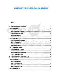 中國(guó)新能源汽車電機(jī)市場(chǎng)現(xiàn)狀及技術(shù)發(fā)展趨勢(shì)報(bào)告