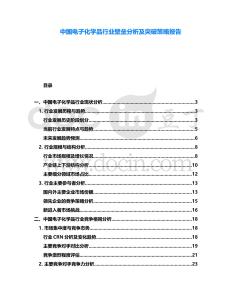 中國電子化學(xué)品行業(yè)壁壘分析及突破策略報告