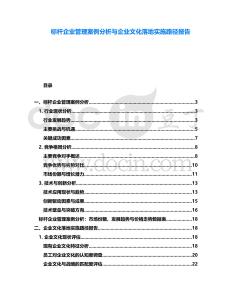 標(biāo)桿企業(yè)管理案例分析與企業(yè)文化落地實施路徑報告