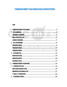 中國智能傳感器產(chǎn)業(yè)技術(shù)路線及商業(yè)化前景研究報(bào)告