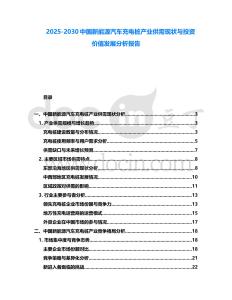 2025-2030中國新能源汽車充電樁產(chǎn)業(yè)供需現(xiàn)狀與投資價(jià)值發(fā)展分析報(bào)告