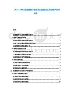 2025-2030能源勘探行業(yè)地質(zhì)災(zāi)害防治及安全生產(chǎn)保障措施