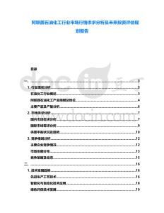阿聯酋石油化工行業(yè)市場行情供求分析及未來投資評估規(guī)劃報告