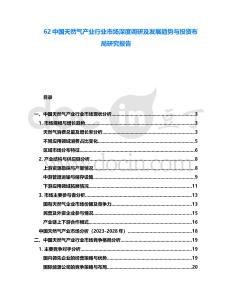 62中國天然氣產(chǎn)業(yè)行業(yè)市場深度調(diào)研及發(fā)展趨勢與投資布局研究報告