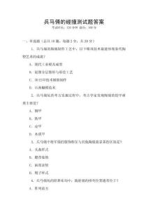 兵馬俑的碰撞測試題答案