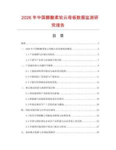 2026年中國醇酸柔軟云母板數(shù)據(jù)監(jiān)測研究報(bào)告