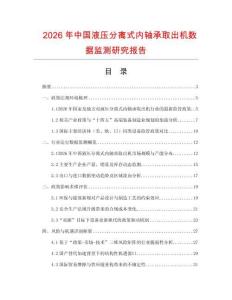 2026年中國液壓分離式內軸承取出機數據監測研究報告