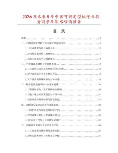 2026及未來5年中國可調(diào)定型機行業(yè)投資前景及策略咨詢報告