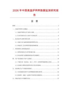 2026年中國高溫爐網帶數據監測研究報告