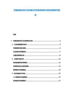 中國金融科技行業(yè)發(fā)展分析及前景趨勢與投資戰(zhàn)略研究報(bào)告