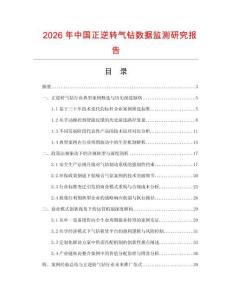 2026年中國正逆轉氣鉆數據監測研究報告