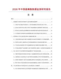 2026年中國疲痛散數據監測研究報告