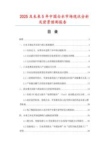 2025及未来5年中国白水市场现状分析及前景预测报告