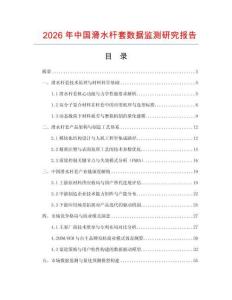2026年中國滑水桿套數(shù)據(jù)監(jiān)測研究報告