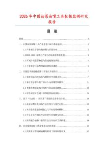 2026年中國油泵油嘴工具數據監測研究報告
