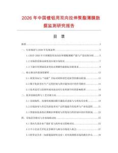 2026年中國(guó)鍍鋁用雙向拉伸聚酯薄膜數(shù)據(jù)監(jiān)測(cè)研究報(bào)告
