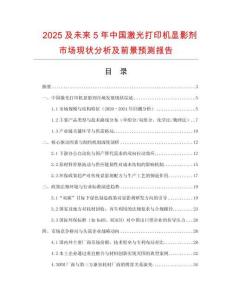 2025及未來5年中國激光打印機顯影劑市場現(xiàn)狀分析及前景預(yù)測報告