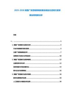 2025-2030英國廣告營銷策略發(fā)展含糊定位透明方案掌握業(yè)務觀察分析