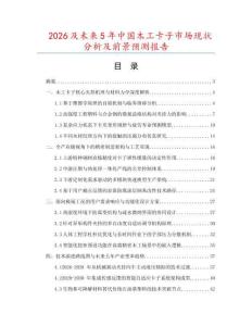 2026及未來5年中國木工卡子市場現(xiàn)狀分析及前景預測報告