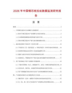 2026年中國銅芯線拉絲數據監測研究報告