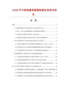 2026年中國能量緊腹霜數據監測研究報告