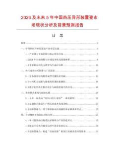 2026及未來5年中國熱壓異形裝置瓷市場現(xiàn)狀分析及前景預(yù)測報告