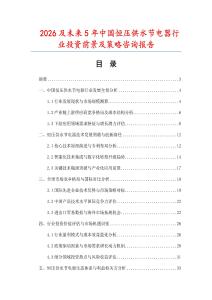 2026及未來5年中國恒壓供水節電器行業投資前景及策略咨詢報告