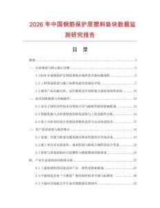 2026年中國鋼筋保護層塑料墊塊數(shù)據(jù)監(jiān)測研究報告
