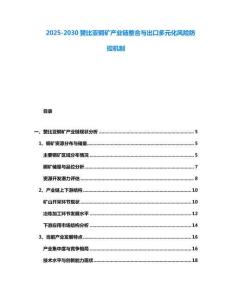 2025-2030贊比亞銅礦產業鏈整合與出口多元化風險防控機制