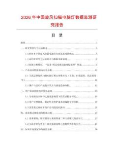 2026年中國旋風(fēng)掃描電腦燈數(shù)據(jù)監(jiān)測研究報告