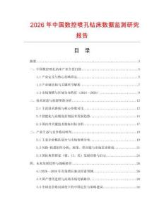 2026年中國數(shù)控噴孔鉆床數(shù)據(jù)監(jiān)測研究報告