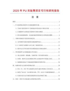 2025年P(guān)U實驗凳項目可行性研究報告