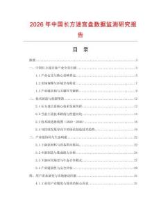 2026年中國長方迷宮盤數據監測研究報告