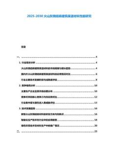 2025-2030火山灰燒結(jié)磚建筑保溫材料性能研究