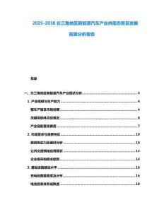 2025-2030長三角地區(qū)新能源汽車產(chǎn)業(yè)供需態(tài)勢及發(fā)展前景分析報告