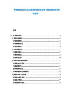 中國拋售行業市場深度調研及發展趨勢與投資前景預測研究報告