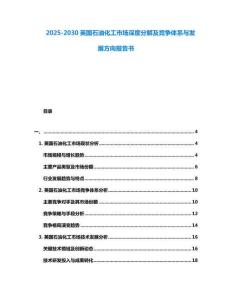 2025-2030英國石油化工市場深度分解及競爭體系與發展方向報告書