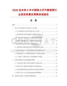 2026及未來5年中國彈力式氣管卷筒行業投資前景及策略咨詢報告