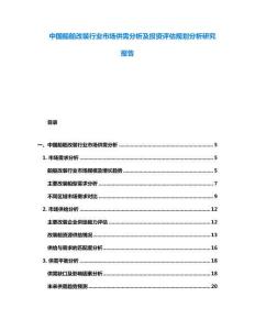 中國(guó)船舶改裝行業(yè)市場(chǎng)供需分析及投資評(píng)估規(guī)劃分析研究報(bào)告