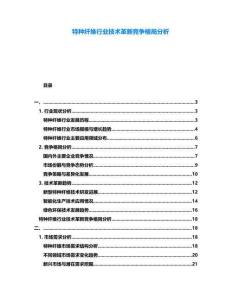 特種纖維行業技術革新競爭格局分析