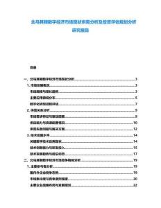 北馬其頓數(shù)字經(jīng)濟市場現(xiàn)狀供需分析及投資評估規(guī)劃分析研究報告