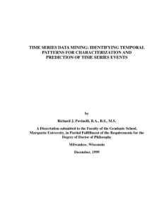 Povinelli Time Series Data Mining Identifying Temporal Patterns for Characterization and Prediction of Time Series Events