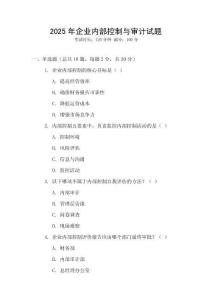 2025年企業內部控制與審計試題
