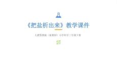 2025-2026學(xué)年人教鄂教版（新教材）小學(xué)科學(xué)三年級下冊《把鹽析出來》教學(xué)課件