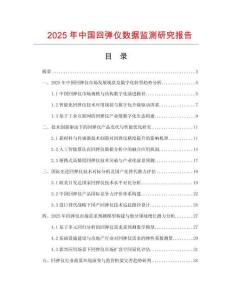 2025年中國回彈儀數據監測研究報告