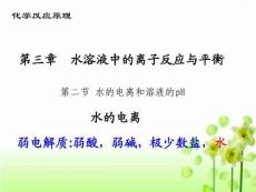 高中化學精品課件：水的電離