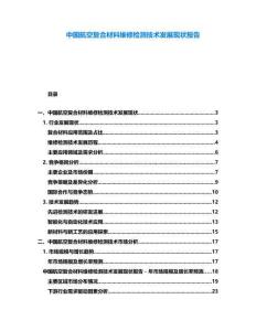 中國航空復合材料維修檢測技術發展現狀報告