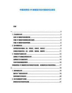 中國消費級AR眼鏡顯示技術路線對比報告