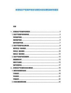 體育知識產權保護體系與侵權糾紛處理機制研究報告