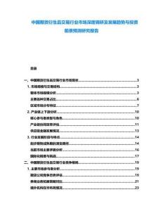 中國(guó)期貨衍生品交易行業(yè)市場(chǎng)深度調(diào)研及發(fā)展趨勢(shì)與投資前景預(yù)測(cè)研究報(bào)告